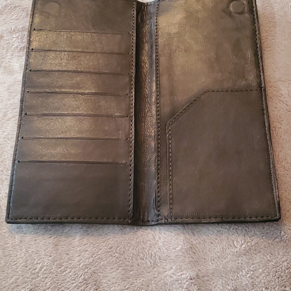 Saddle Leather dark brown organizer wallet Unisex - Picture 2 of 4